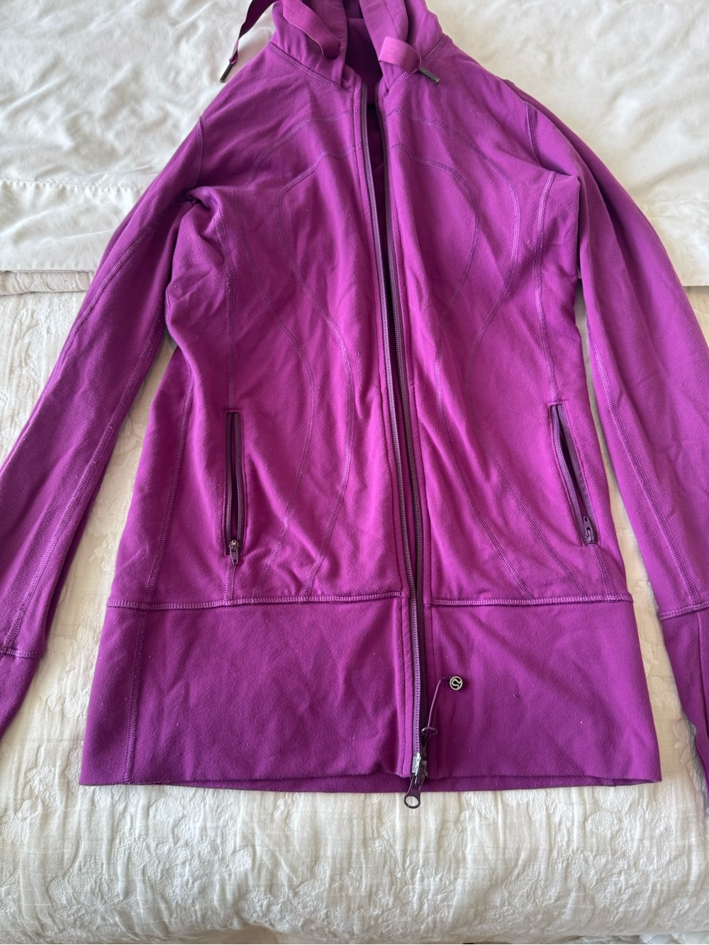 lululemon athletica Hooded Full-Zip Jacket in Magenta Purple